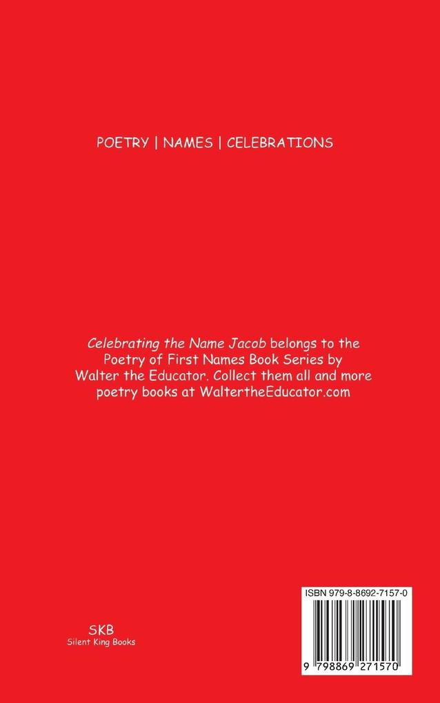 Weitere Ansicht: Celebrating the Name Jacob | Walter the Educator