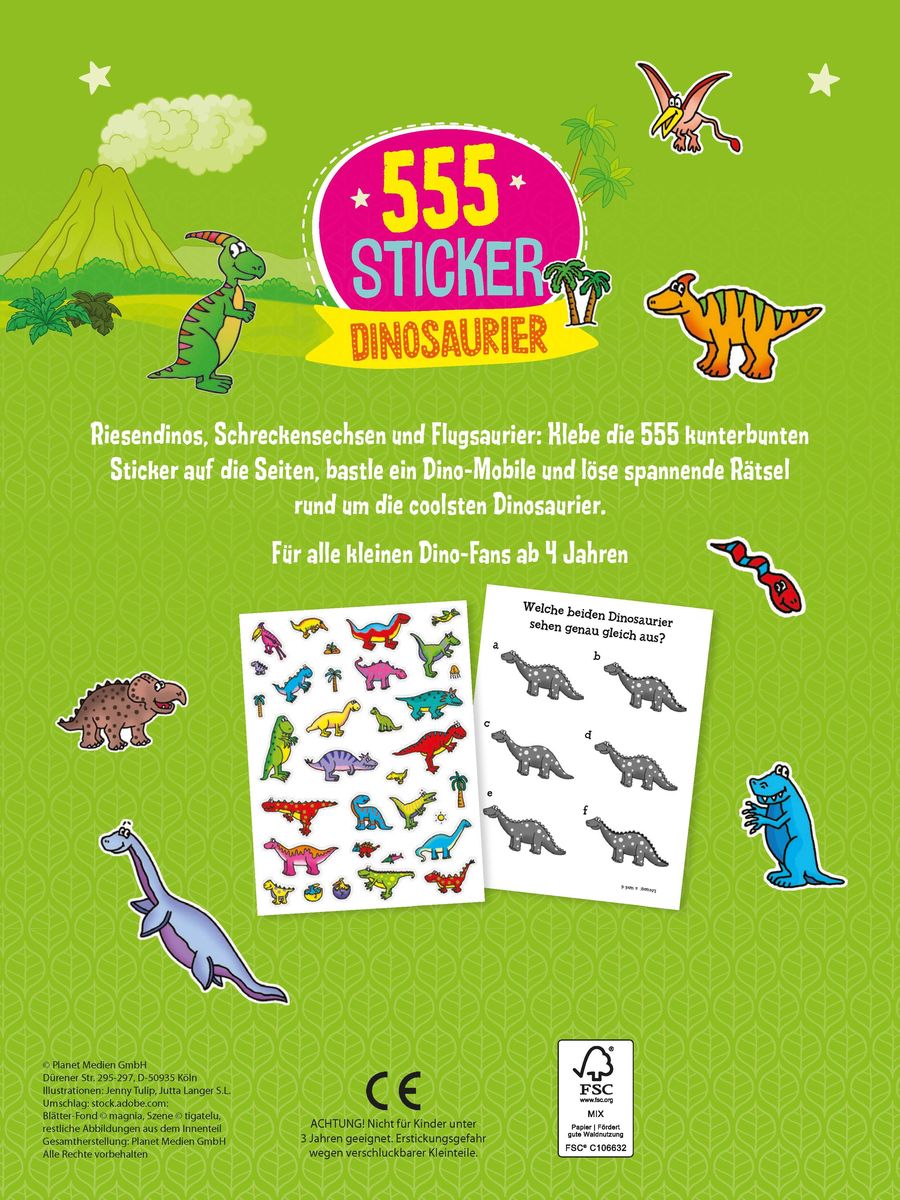 Weitere Ansicht: 555 Sticker Dinosaurier