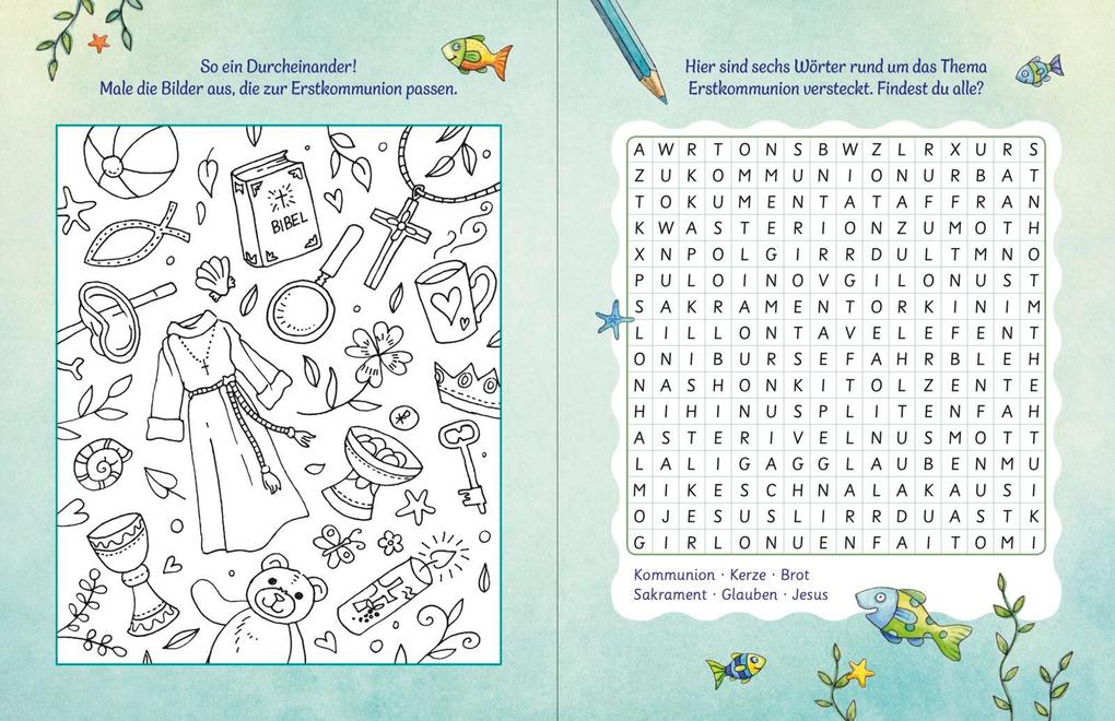 Weitere Ansicht: Der Wunschfisch. Mein Erstkommunion-Rätselbuch