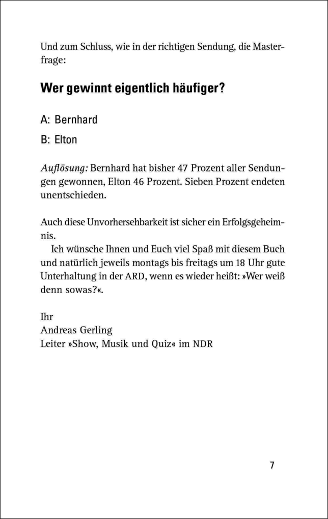 Weitere Ansicht: Wer weiß denn sowas? 7 | Heyne Verlag