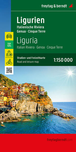 Produktbild: Ligurien, Straßen- und Freizeitkarte 1:150.000, freytag & berndt