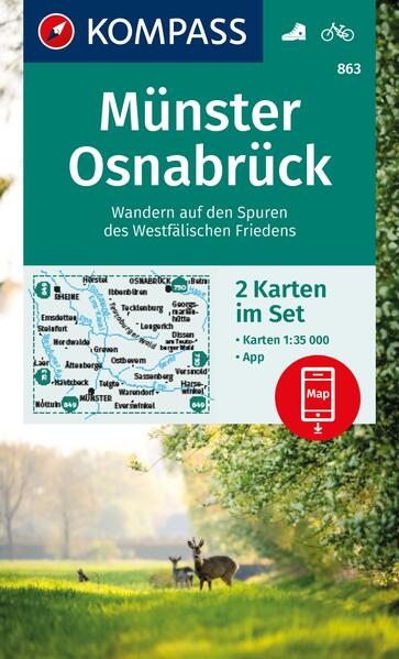 Produktbild: KOMPASS Wanderkarten-Set 863 Münster, Osnabrück (2 Karten) 1:35.000