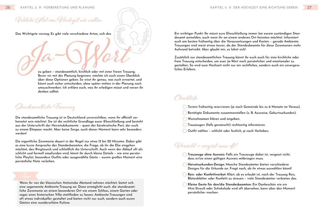 Weitere Ansicht: Unser Hochzeitsplaner - Wedding Planer und Erinnerungsalbum | Annika Behrens