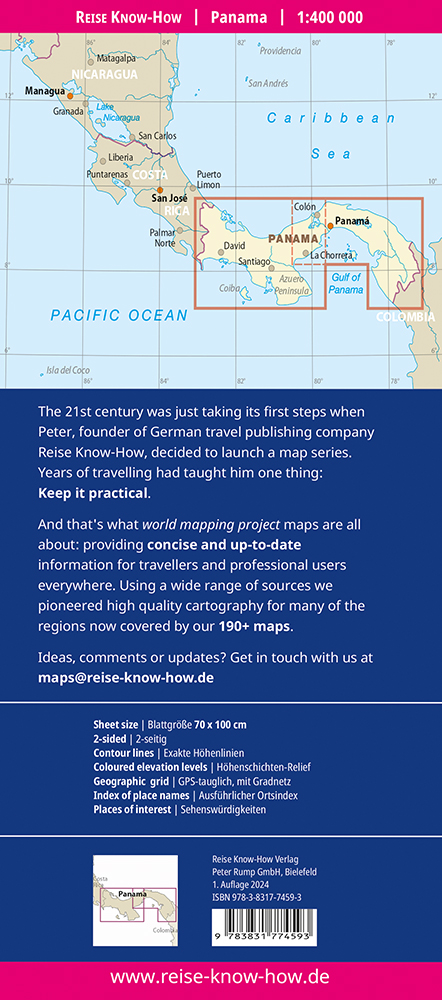 Weitere Ansicht: Reise Know-How Landkarte Panama (1:400.000)