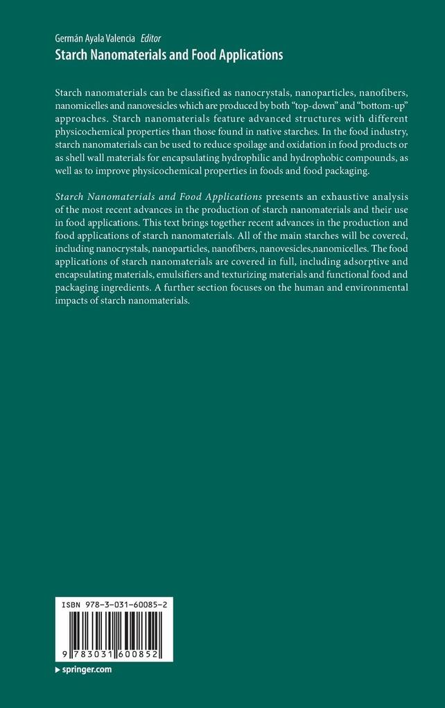 Weitere Ansicht: Starch Nanomaterials and Food Applications