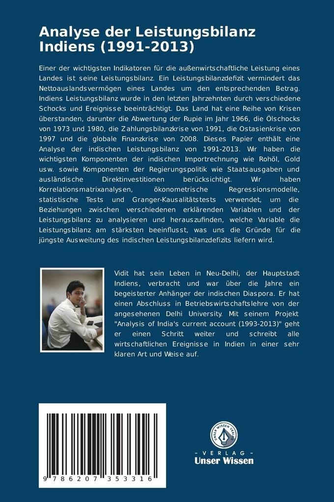Weitere Ansicht: Analyse der Leistungsbilanz Indiens (1991-2013) | Vidit Sangar, Rachit Satsangi