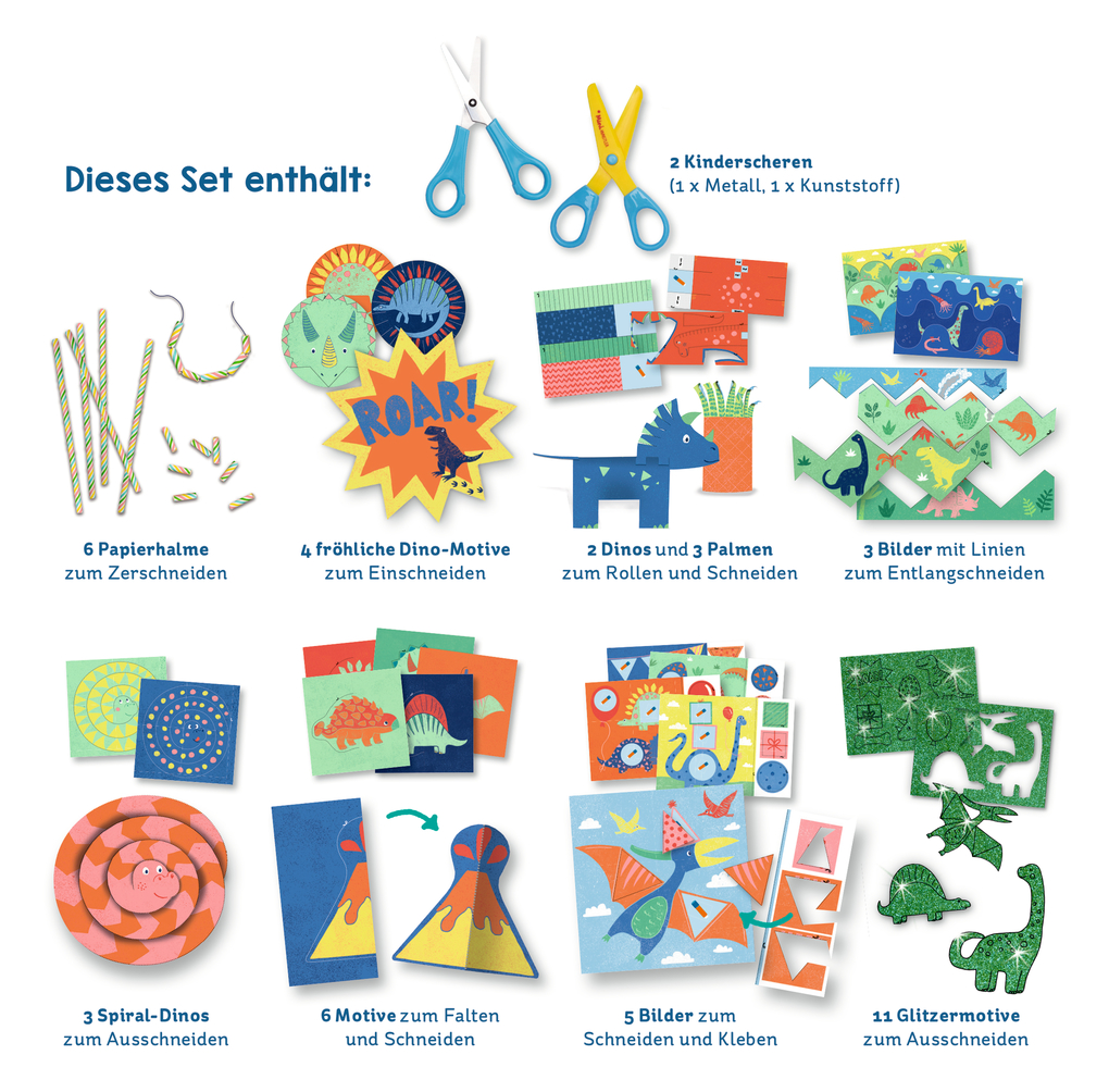 Weitere Ansicht: Mein großes Bastelset: Schneiden lernen (Dinosaurier)