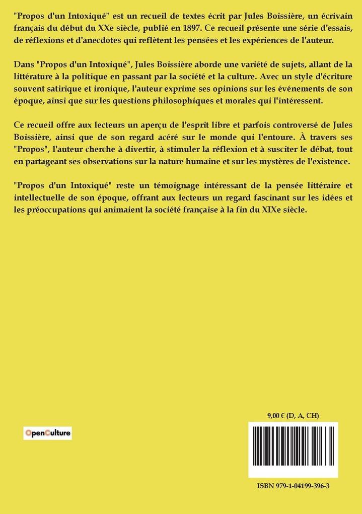 Weitere Ansicht: Propos d'un Intoxiqué | Jules Boissière