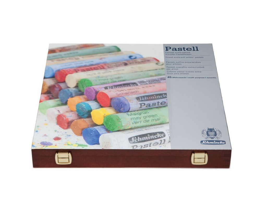 Weitere Ansicht: Schmincke Pastell, Holzkasten, Mehrzweck, 45 Stifte