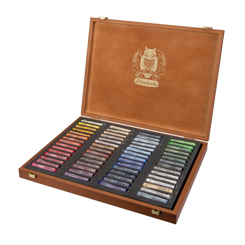 Weitere Ansicht: Schmincke Pastell, Holzkasten, Mehrzweck, 60 Stifte