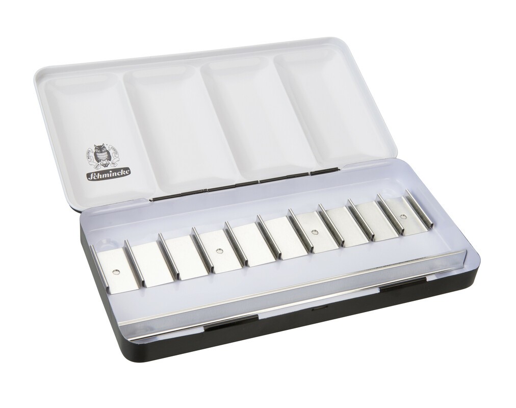 Weitere Ansicht: Schmincke Leerkasten für Aquarellfarben, Metall für 10 x 15 ml Tuben
