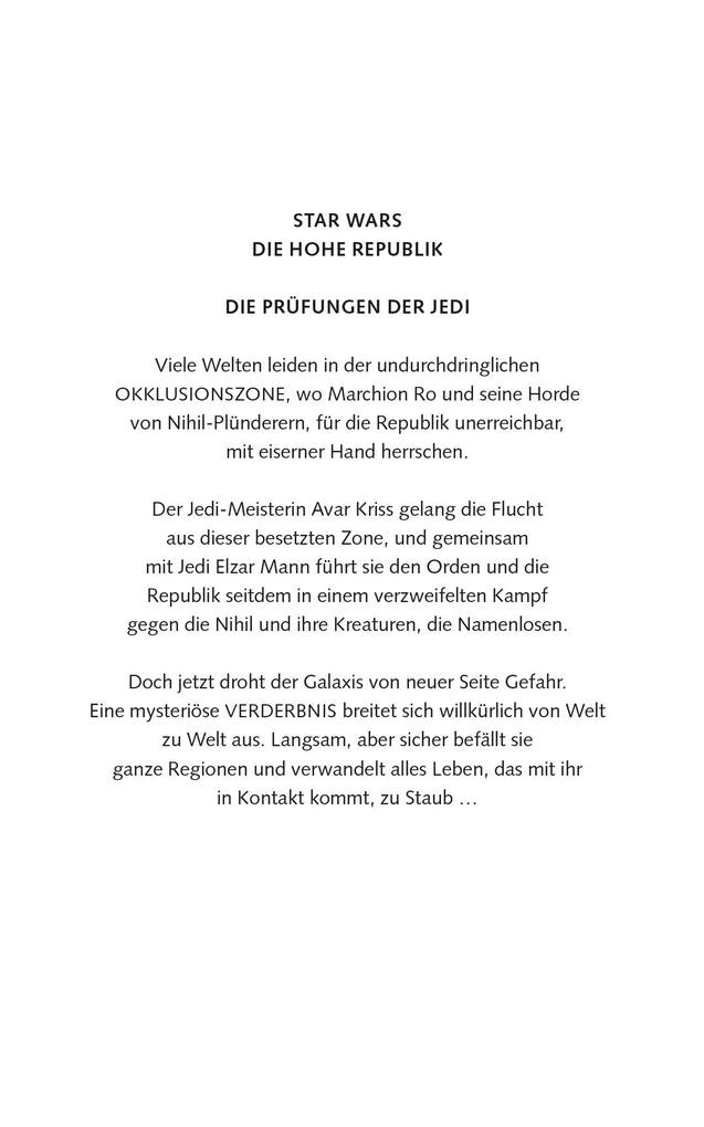 Weitere Ansicht: Star Wars Jugendroman: Die Hohe Republik - Hüte dich vor den Namenlosen | Zoraida Córdova