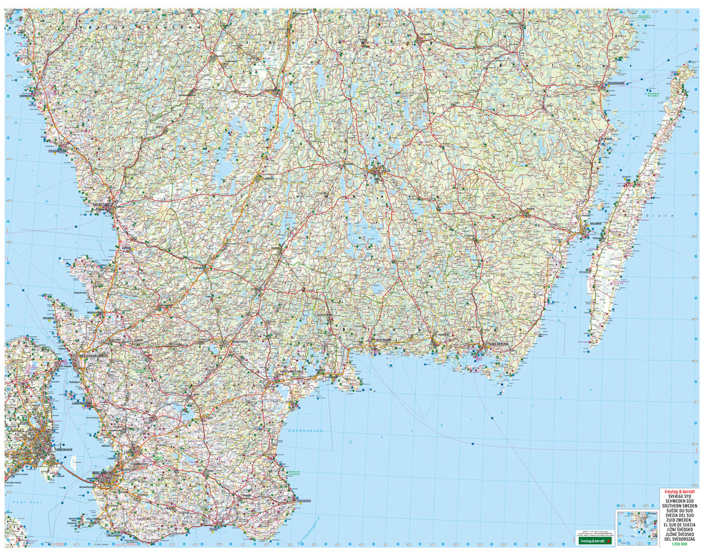 Weitere Ansicht: Schweden Süd, Straßen- und Freizeitkarte 1:250.000, freytag & berndt