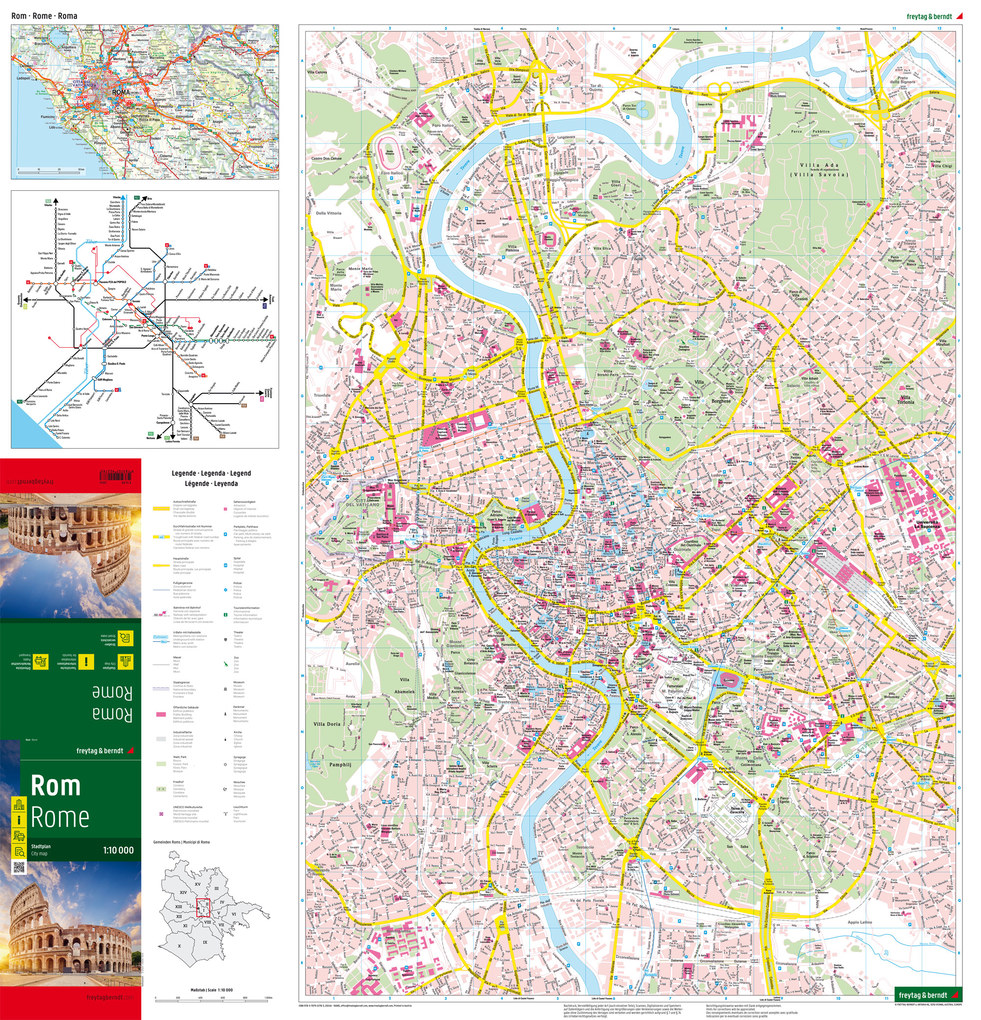 Weitere Ansicht: Rom, Stadtplan 1:10.000, freytag & berndt
