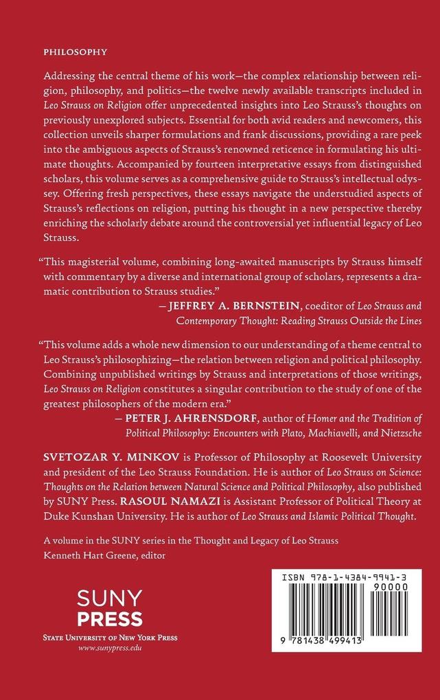 Weitere Ansicht: Leo Strauss on Religion