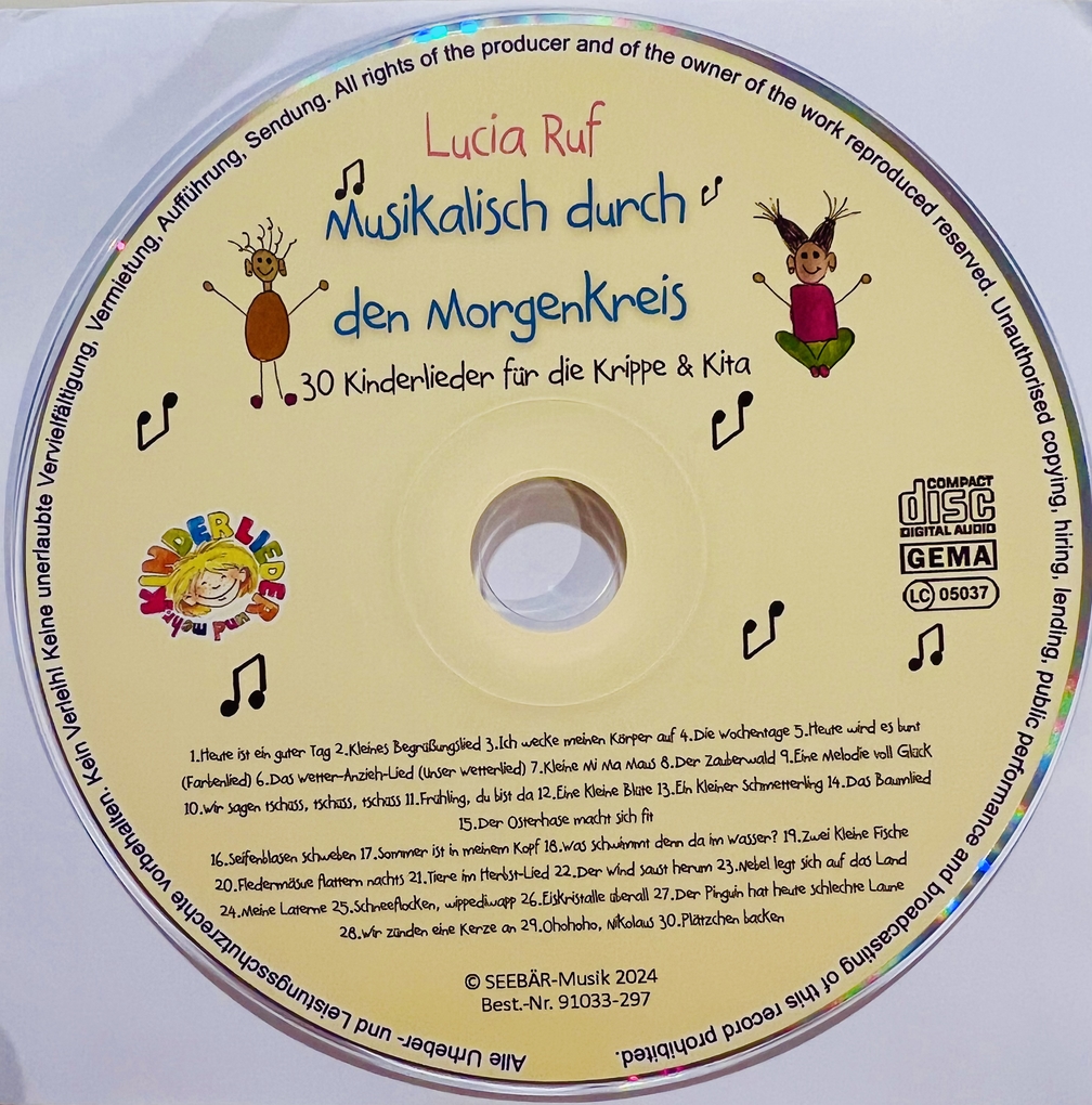 Weitere Ansicht: Musikalisch durch den Morgenkreis: Liederbuch mit CD | Lucia Ruf