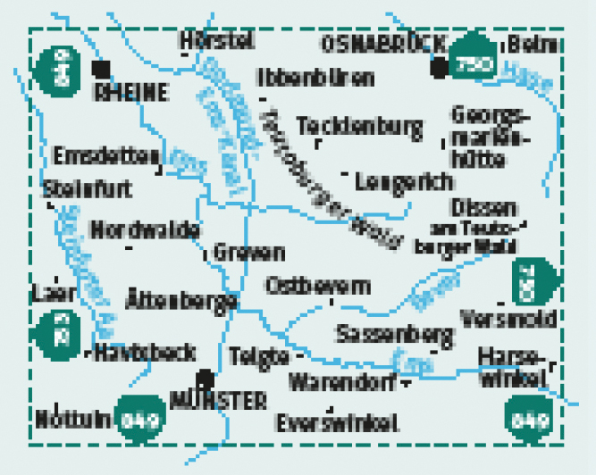 Weitere Ansicht: KOMPASS Wanderkarten-Set 863 Münster, Osnabrück (2 Karten) 1:35.000