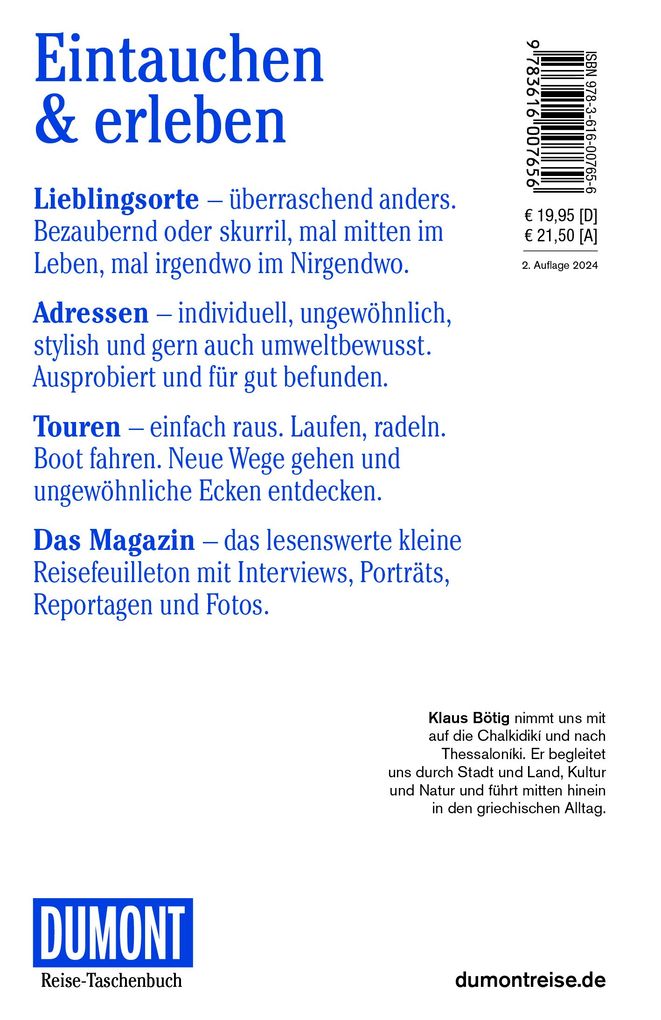 Weitere Ansicht: DUMONT Reise-Taschenbuch Reiseführer Chalkidikí & Thessaloníki | Klaus Bötig