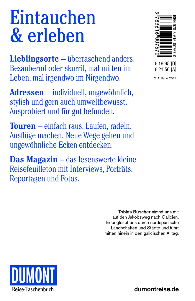Weitere Ansicht: DUMONT Reise-Taschenbuch Reiseführer Galicien & Jakobsweg | Tobias Büscher