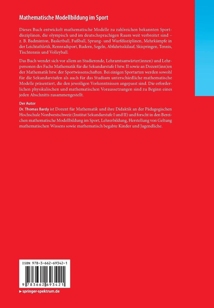 Weitere Ansicht: Mathematische Modellbildung im Sport | Thomas Bardy