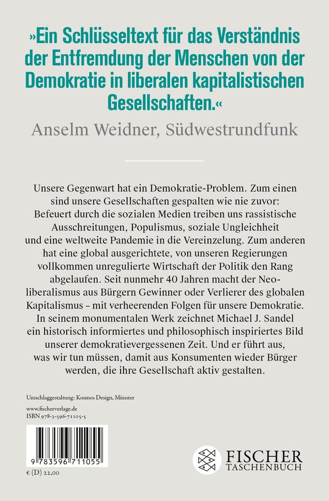 Weitere Ansicht: Das Unbehagen in der Demokratie | Michael J. Sandel