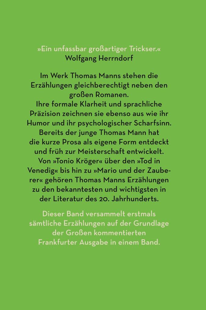 Weitere Ansicht: Die Erzählungen | Thomas Mann