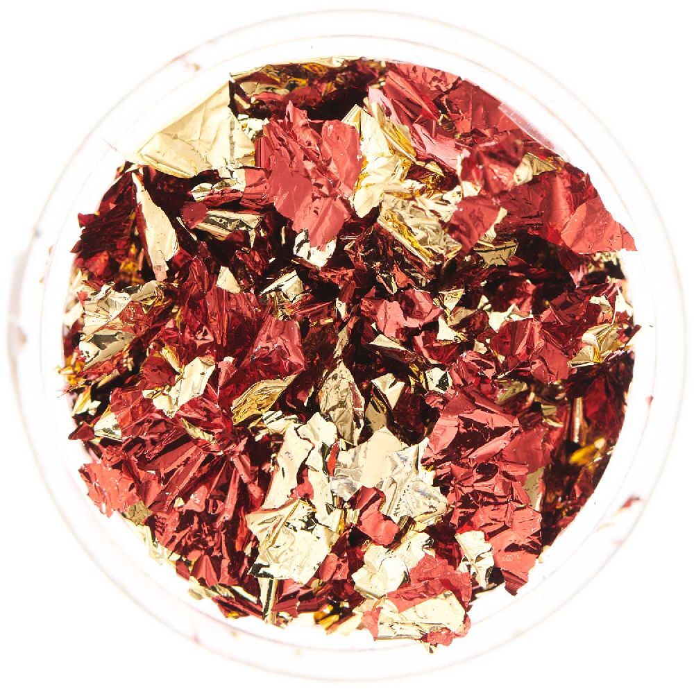 Produktbild: Blattmetall Flocken Gold-Rot, 0,3g