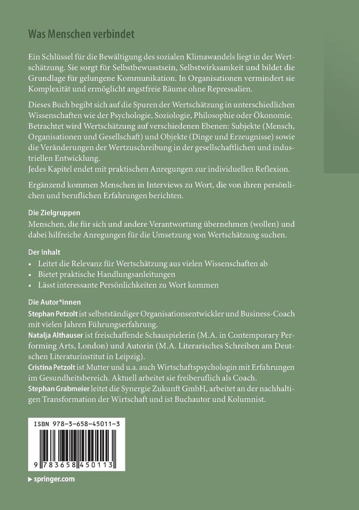 Weitere Ansicht: Was Menschen verbindet | Stephan Petzolt, Natalja Althauser, Stephan Grabmeier, Cristina Petzolt