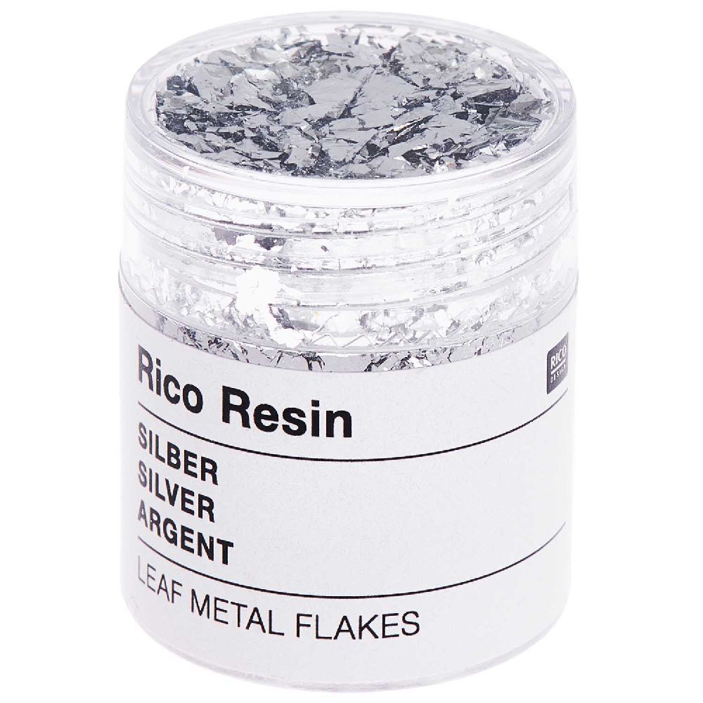 Weitere Ansicht: Blattmetall Flocken Silber, 0,3g