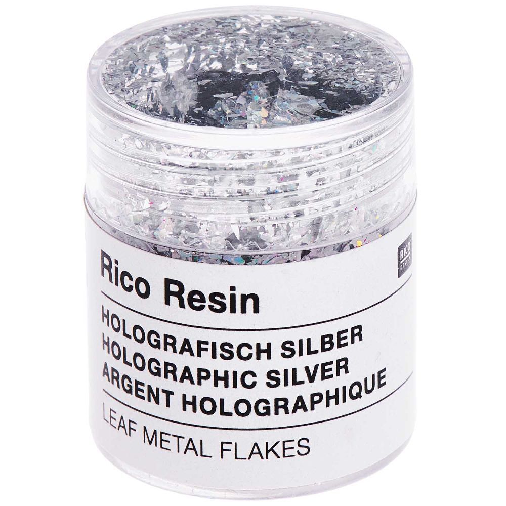 Weitere Ansicht: Blattmetall Flocken Holografisch Silber, 0,3g