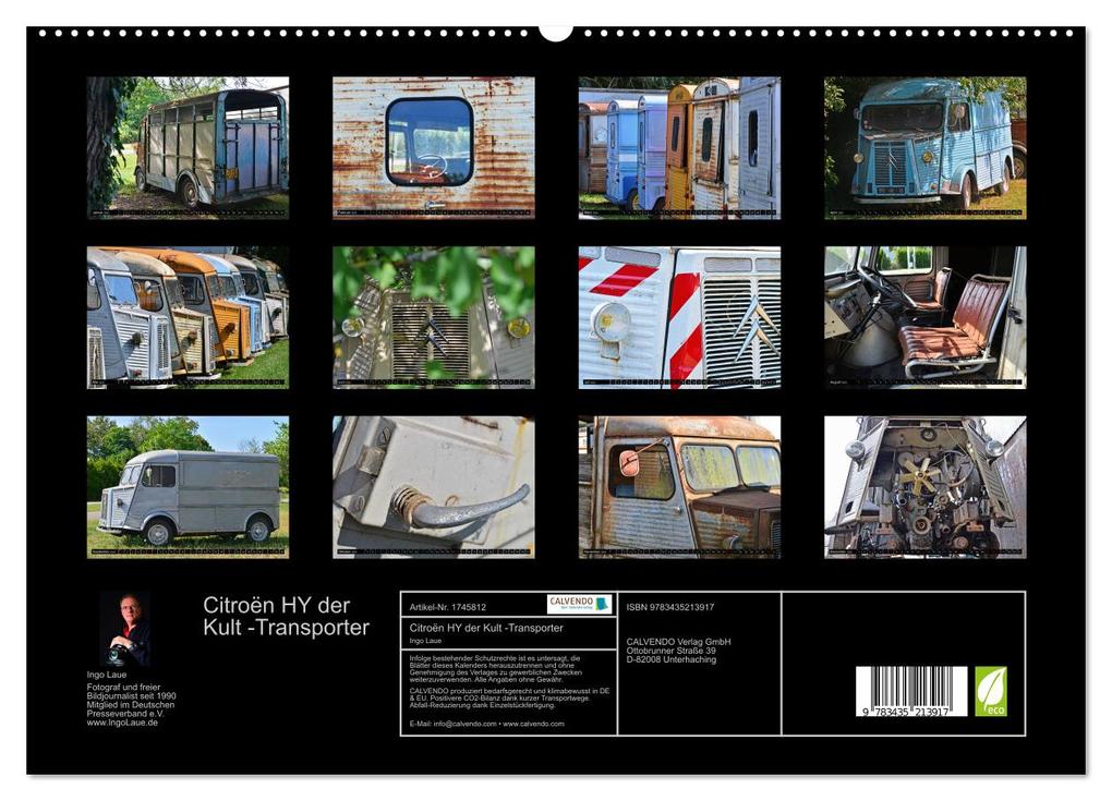 Weitere Ansicht: Citroën HY der Kult -Transporter (hochwertiger Premium Wandkalender 2025 DIN A2 quer), Kunstdruck in | Ingo Laue, Calvendo