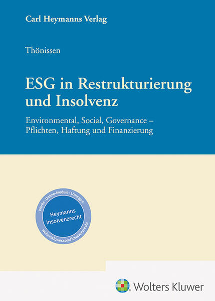 Produktbild: ESG in Restrukturierung und Insolvenz | Stefan F. Thönissen