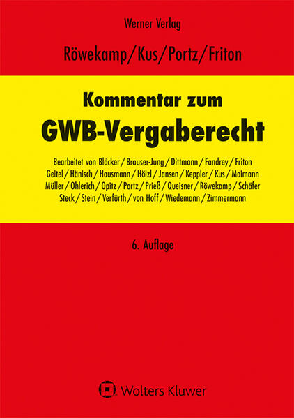 Produktbild: Kommentar zum GWB-Vergaberecht