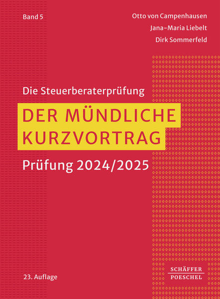 Produktbild: Der mündliche Kurzvortrag | Otto von Campenhausen, Jana-Maria Liebelt, Dirk Sommerfeld
