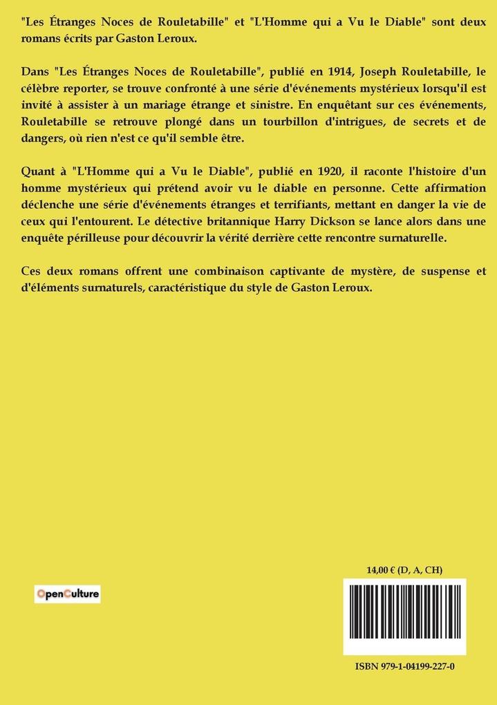 Weitere Ansicht: Les Etranges Noces de Rouletabille | Gaston Leroux