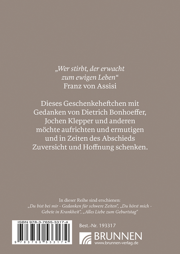 Weitere Ansicht: Du tröstest mich