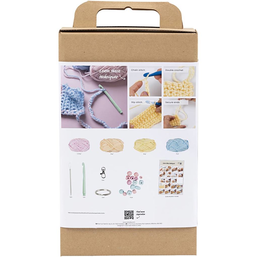 Weitere Ansicht: Creativ Company DIY Sets Stricken & Häkeln Starter Kreativ Set Häkeln, Sortierte Farben, Taschen, Kreativ Box