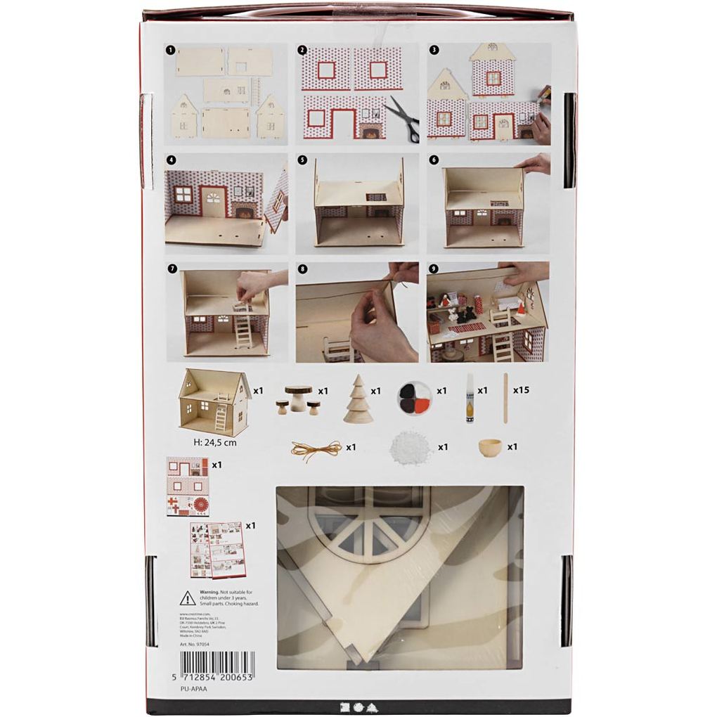 Weitere Ansicht: Creativ Company DIY Sets Dekoartikel Materialset Weihnachtsmann-Haus, 1 Set