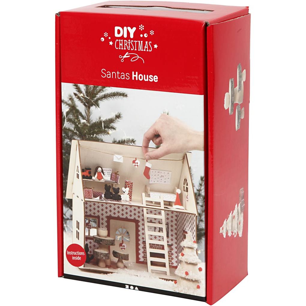 Weitere Ansicht: Creativ Company DIY Sets Dekoartikel Materialset Weihnachtsmann-Haus, 1 Set