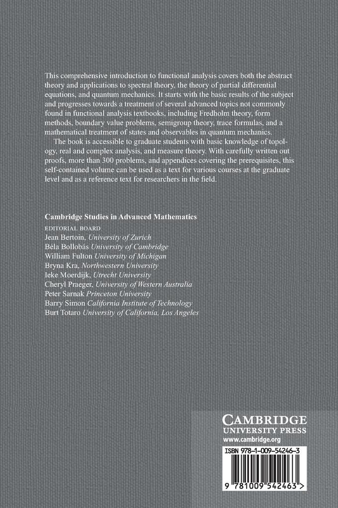 Weitere Ansicht: Functional Analysis | Jan Van Neerven