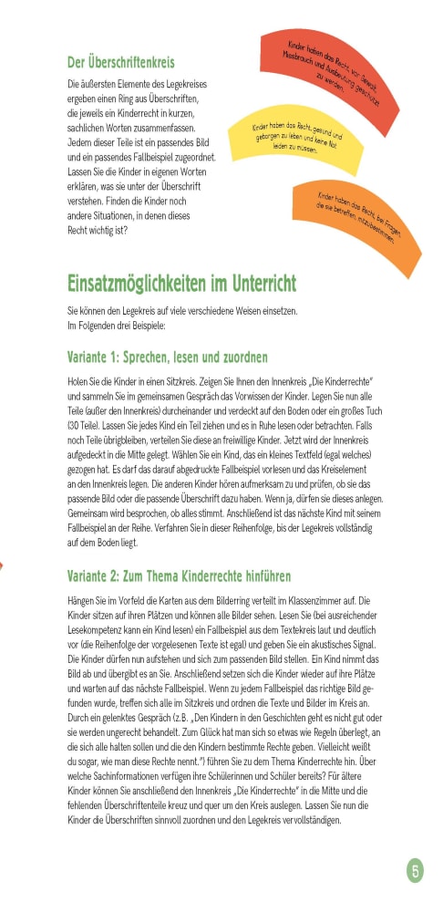 Weitere Ansicht: Die Kinderrechte. Ein Legekreis für die Grundschule in 10 Bildern | Melanie Fenzl