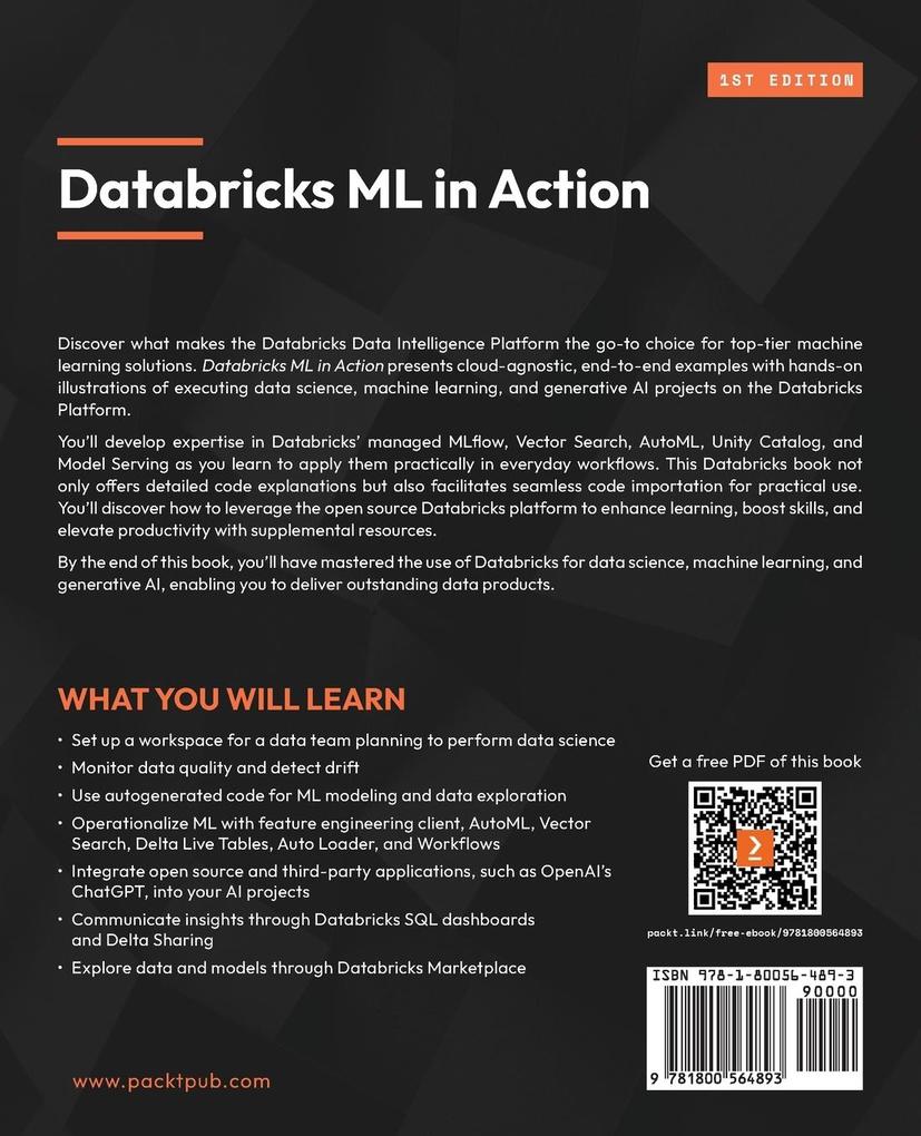 Weitere Ansicht: Databricks ML in Action | Stephanie Rivera, Anastasia Prokaieva, Amanda Baker