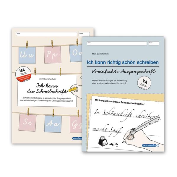 Produktbild: Ich kann die Schreibschrift und Ich kann richtig schön schreiben - Ausgabe Vereinfachte Ausgangsschrift - 2 Hefte | Katrin Langhans, sternchenverlag GmbH