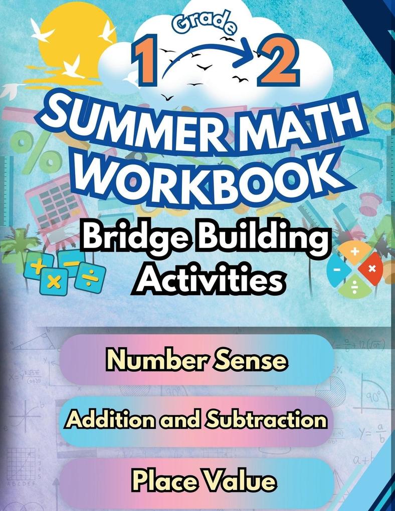 Produktbild: Summer Math Workbook | 1-2 Grade Bridge Building Activities | Summer Bridge Building