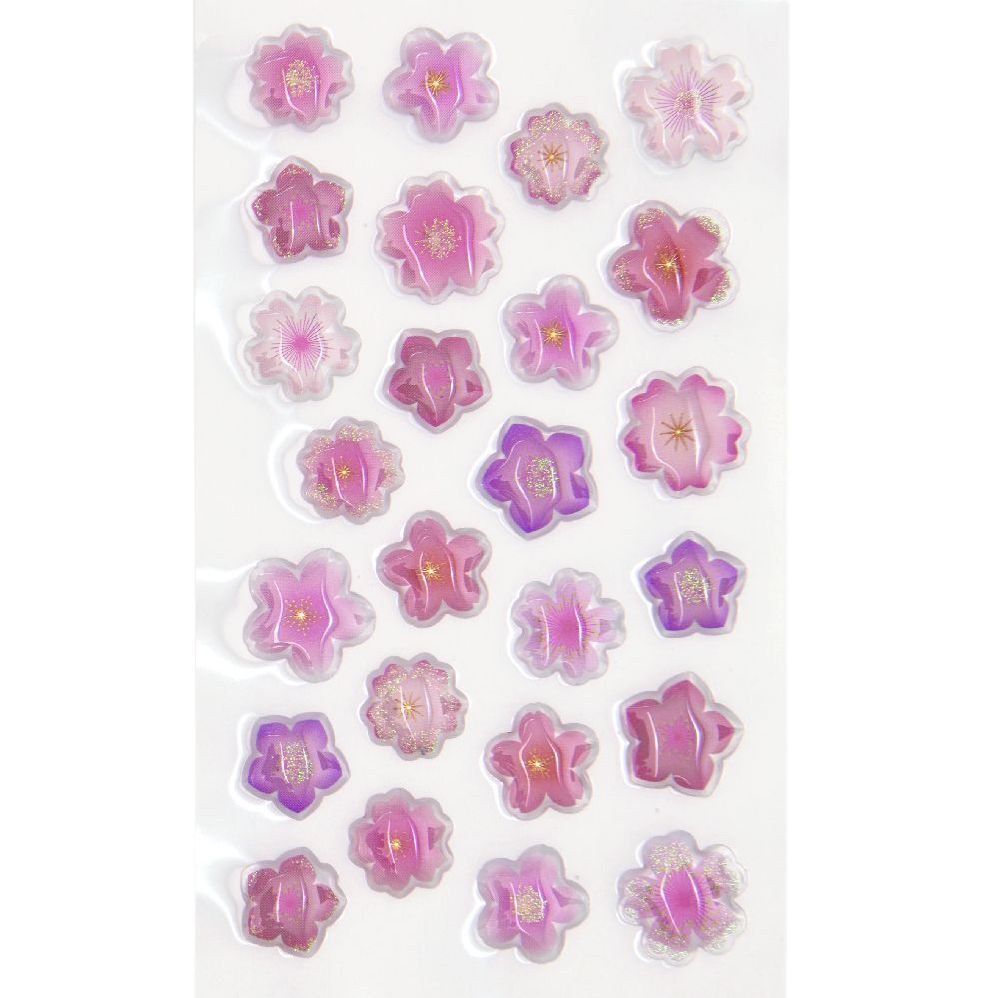 Produktbild: Gelsticker Kirschblüten, Glitter