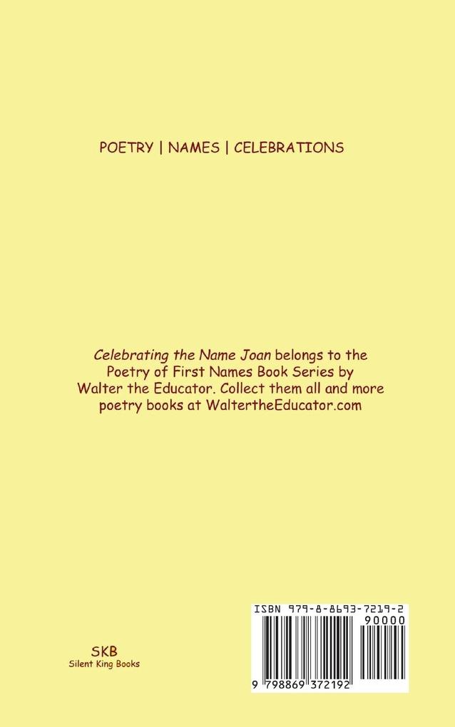 Weitere Ansicht: Celebrating the Name Joan | Walter the Educator