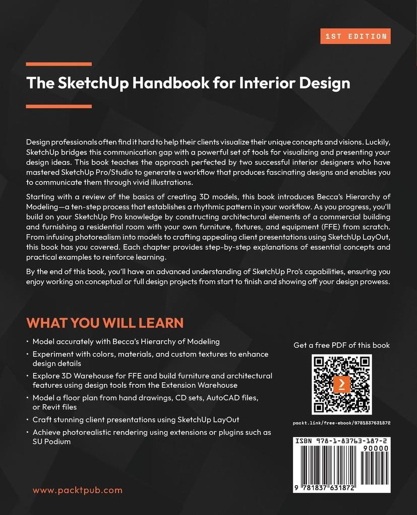 Weitere Ansicht: The SketchUp Handbook for Interior Design | Rebecca Terpstra, Dana Hoffman