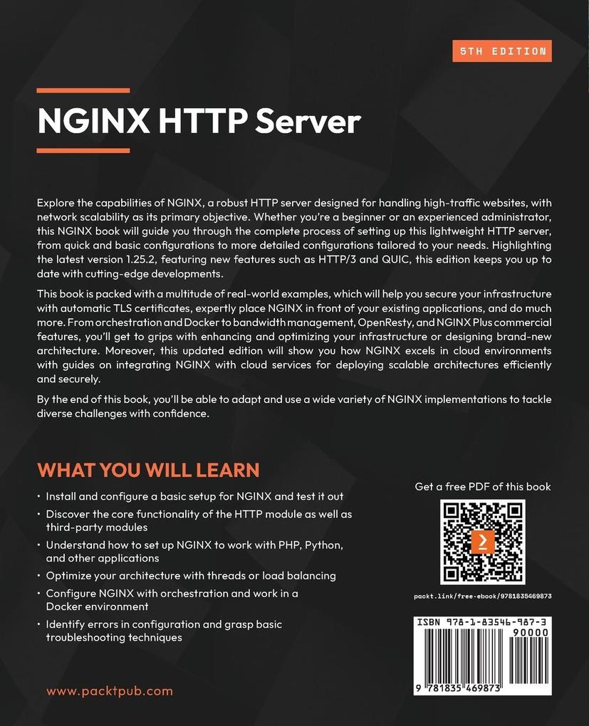 Weitere Ansicht: NGINX HTTP Server - Fifth Edition | Gabriel Ouiran, Clement Nedelcu, Martin Bjerretoft Fjordvald