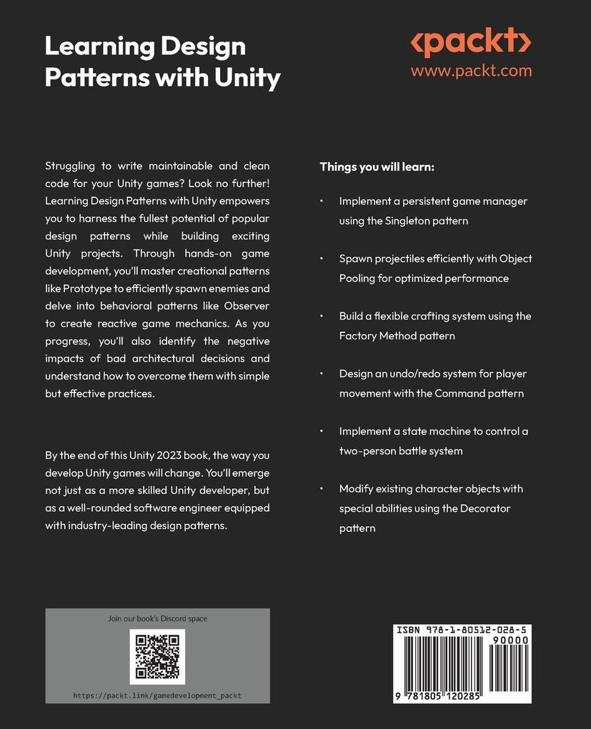 Weitere Ansicht: Learning Design Patterns with Unity | Harrison Ferrone