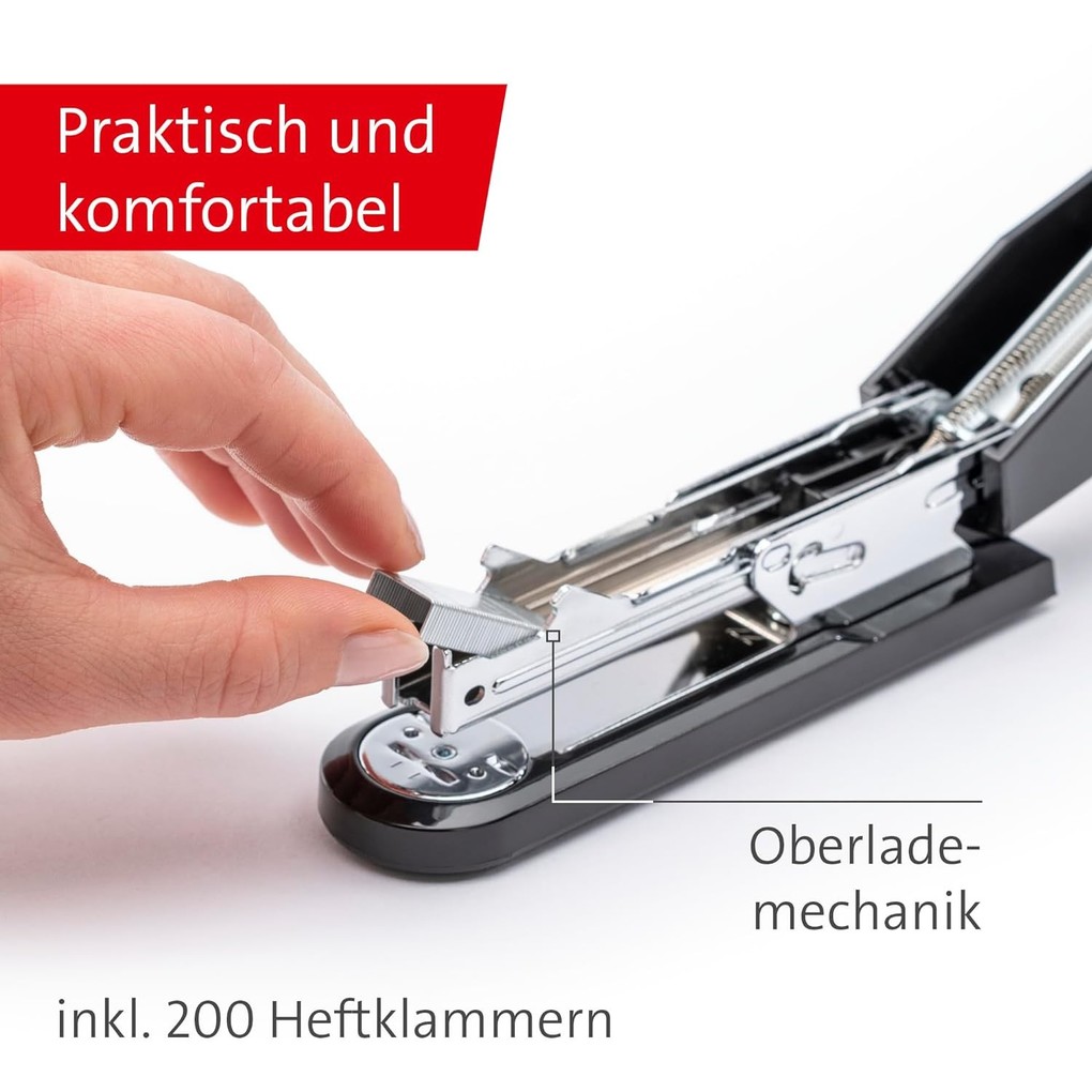 Weitere Ansicht: NOVUS Heftgerät B2, bis 25 Blatt, schwarz, Oberlademechanik